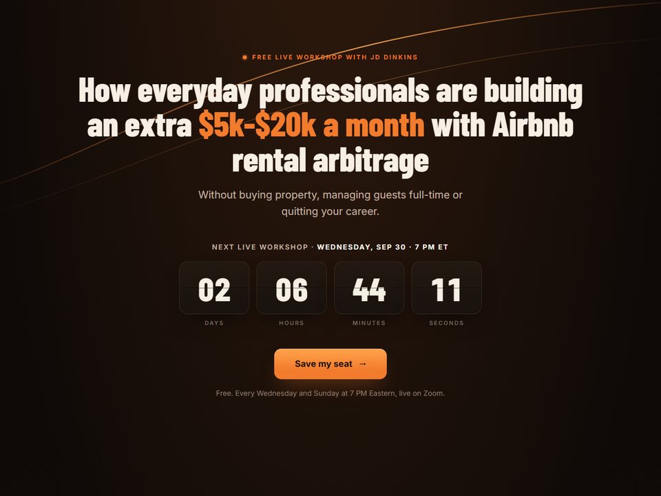 Registration page preview