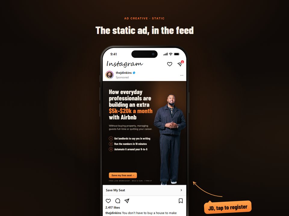 Static ad preview